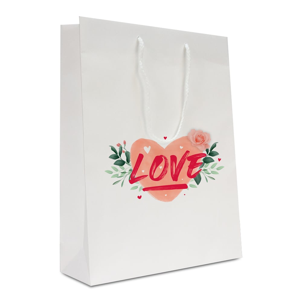 Luxe papieren valentijn tassen - Love