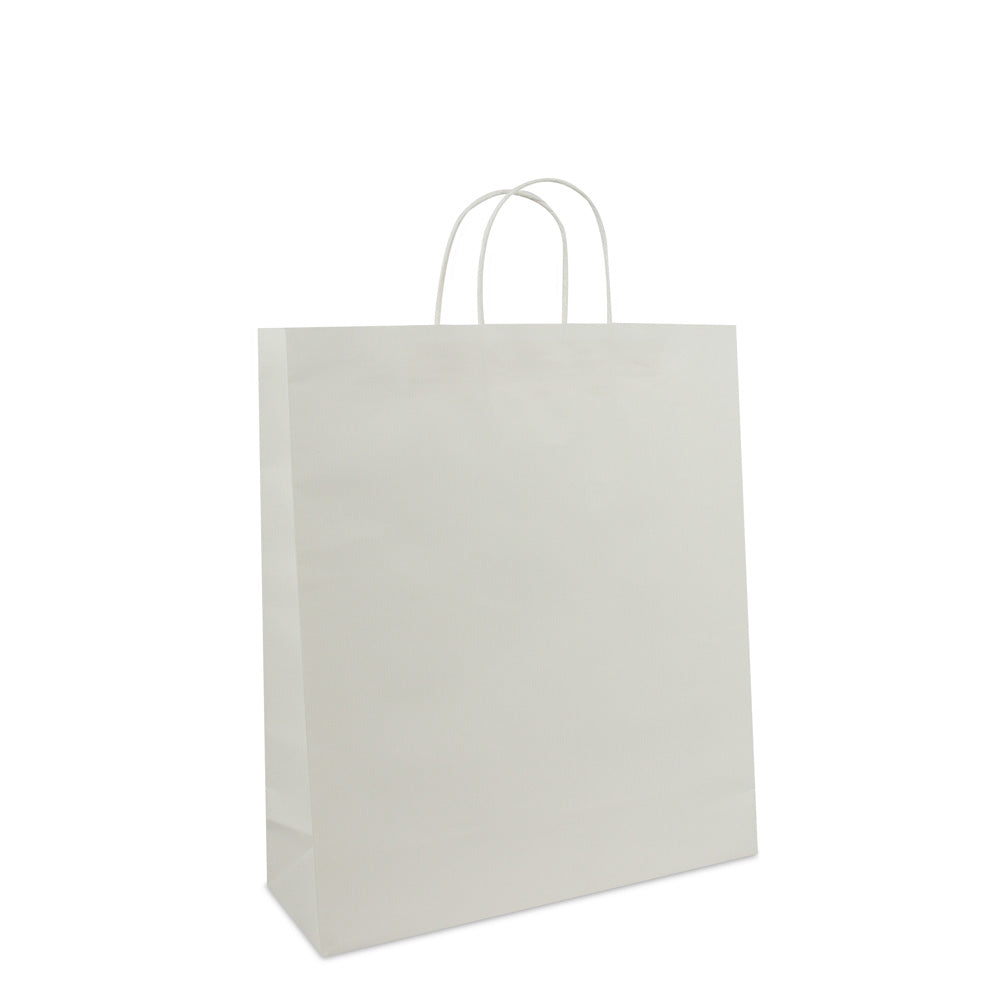 Papieren luxe tassen met gedraaid handvat en bodemkarton