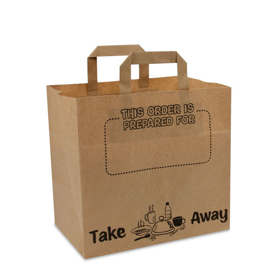 Papieren tassen met platte lussen - take away - Prepared for